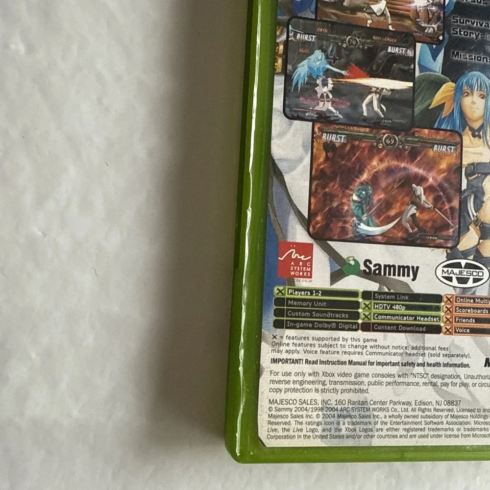 Guilty Gear X2: The Midnight Carnival‎ #Reload (Microsoft Xbox, 2004) Complete